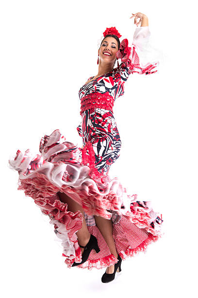 istock Flamenco dancer in beautiful dress 457912231
