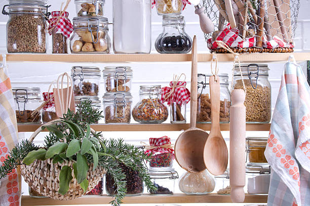 istock Aesthetically pleasing, organized grain pantry  457918881