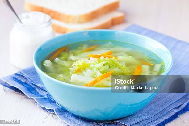 Vegetable Soup With Cabbage Kohlrabi Carrots Healthy Stock Photo - Download Image Now