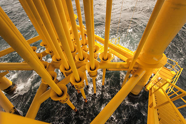 istock Oil and Gas Producing Slots at Offshore Platform 457920873