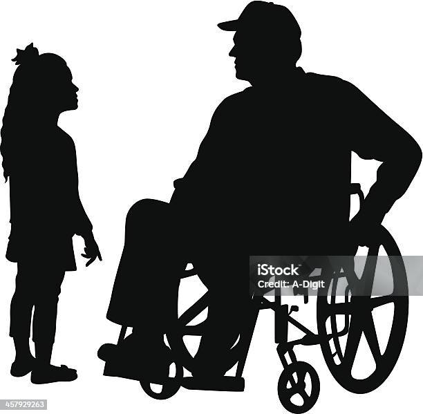 Gramps Vector Silhouette Stock Illustration - Download Image Now - Grandparent, Outline, Adult