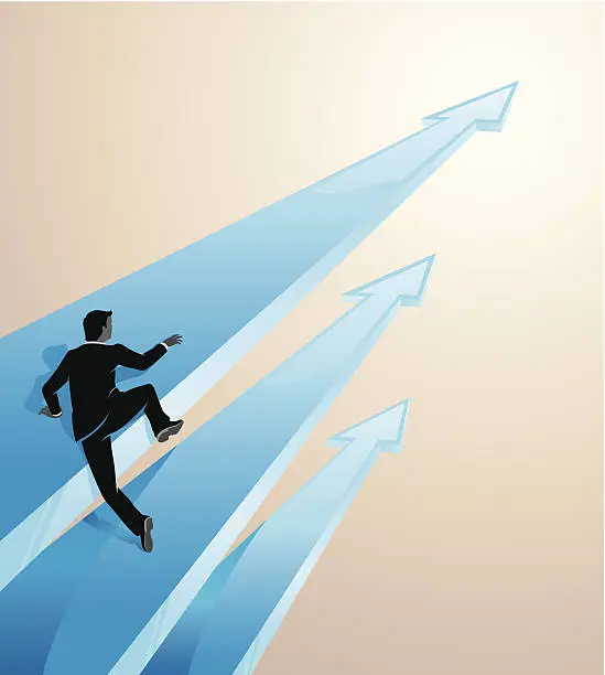 Vector illustration of Faster Business Pace