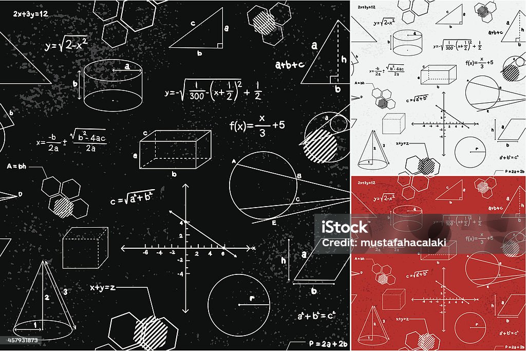 形状のシームレスなパターン - 数学記号のロイヤリティフリーベクトルアート