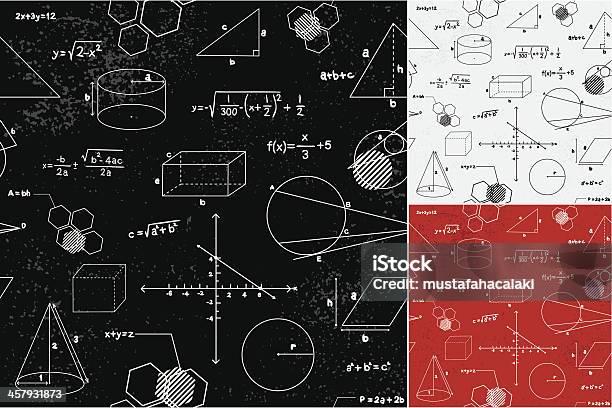 Vetores de Geometria Padrão Sem Emendas e mais imagens de Símbolo Matemático - Símbolo Matemático, Matemática - Opção Educacional, Formas Geométricas