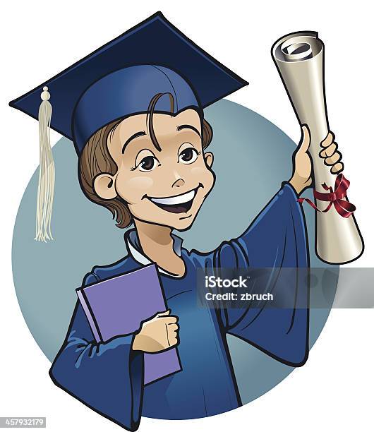 Ilustración de Diploma De Celebración y más Vectores Libres de Derechos de Estudiante - Estudiante, Graduación, Viñeta