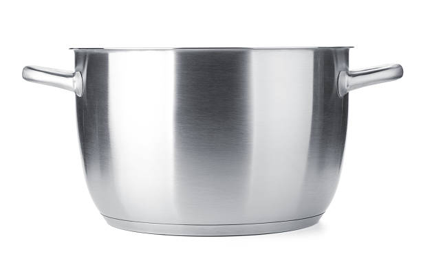 istock Stainless steel pot without cover 457934887