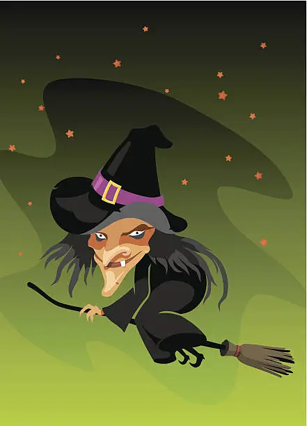 Vector illustration of Evil Witch