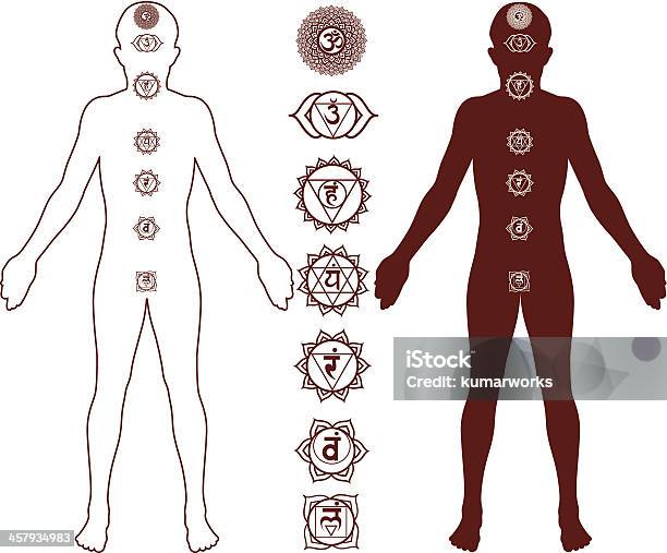 Mehendi 차크라 디자인식 차크라에 대한 스톡 벡터 아트 및 기타 이미지 - 차크라, 실루엣, 개념