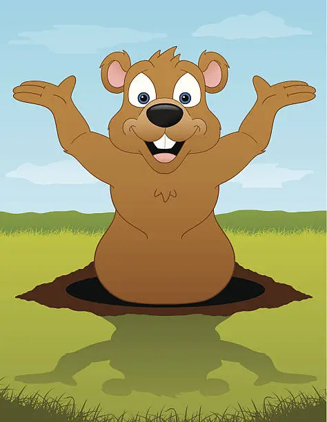 Vector illustration of Groundhog