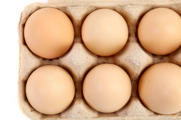 istock Close up of eggs in box. 457937289