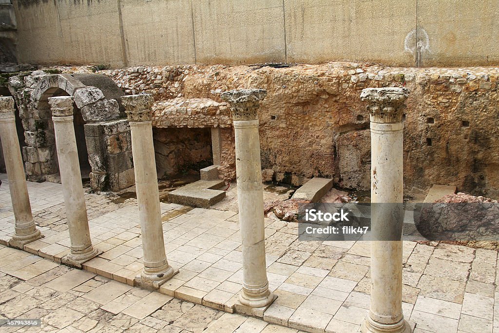Ancient Roman Cardo street. Ancient Roman Cardo street. Jerusalem. Israel Jerusalem Stock Photo