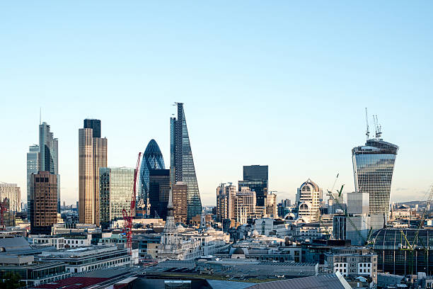 City of London Panoramic image of the Financial districts of London tower 42 stock pictures, royalty-free photos & images