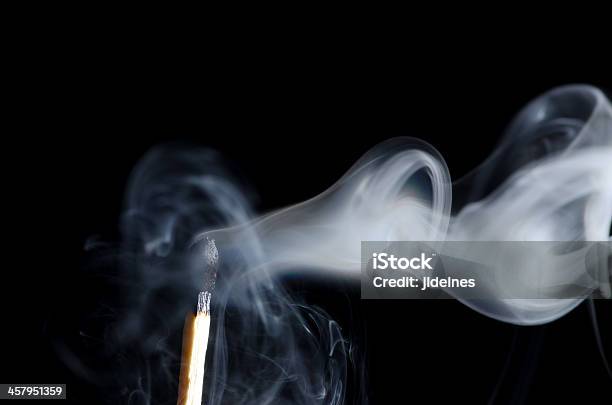 Smoking Matchstick Stock Photo - Download Image Now - Match - Lighting Equipment, Burnt, Extinguishing
