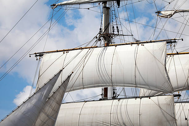 istock Rigging of a large sail boat 457976627