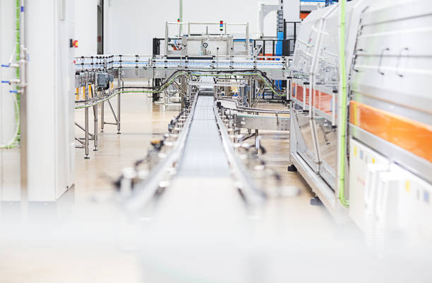 istock Conveyor belt in factory 457978469