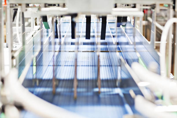 istock Conveyor belt in factory 457978689