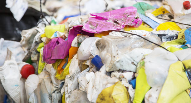 istock Close up of compressed recycling 457978697