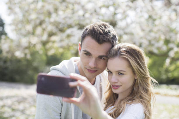Young couple spending time together in the city