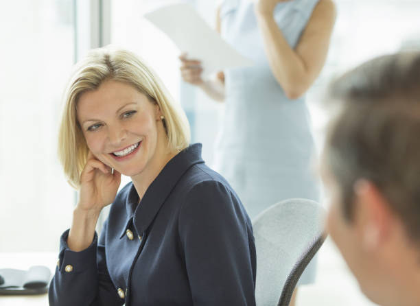istock Business people talking in meeting 457982897