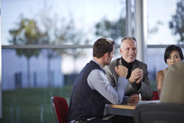 istock Business people talking in meeting 457983959