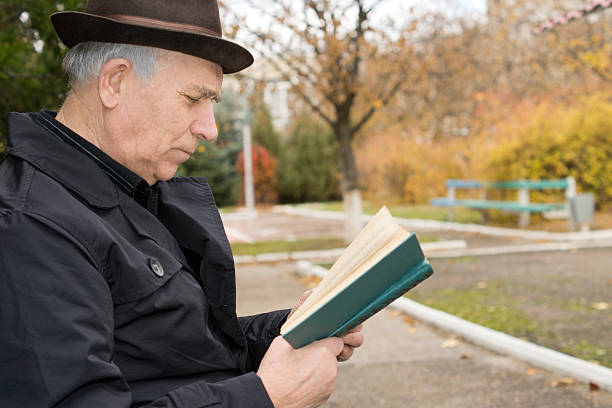 istock Elderly man reading and enjoying the peace 458010213