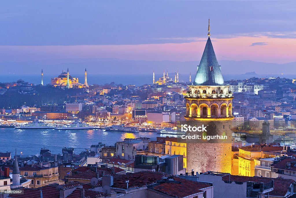 İstanbul Turkey Galata tower and bosphorus in İstanbul Turkey. Istanbul Stock Photo