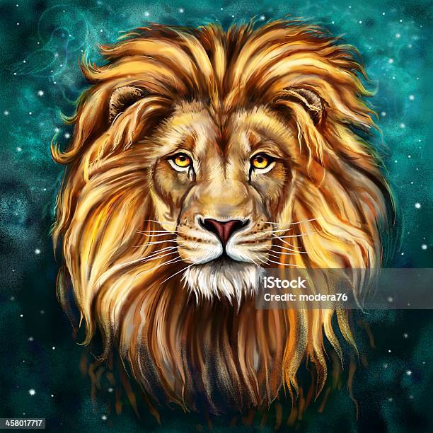 King Lion Aslan Stock Illustration - Download Image Now - Lion - Feline, Leo, Human Face