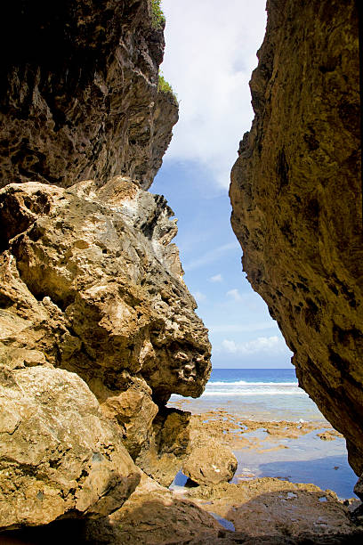 istock Exiting Avaiki caves on to the beach, Niue. 458019187