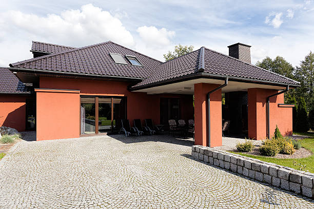 istock Terrace of luxury mansion 458036589