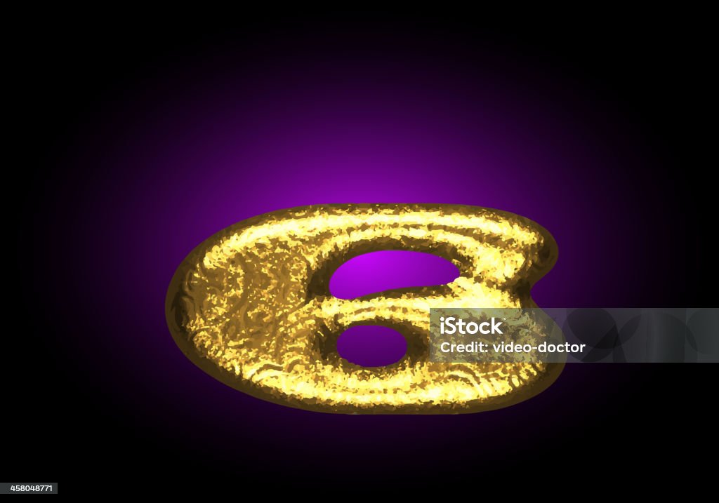 6 Vector Gold Vector Golden Letter 6 Stock Illustration - Download Image Now ...