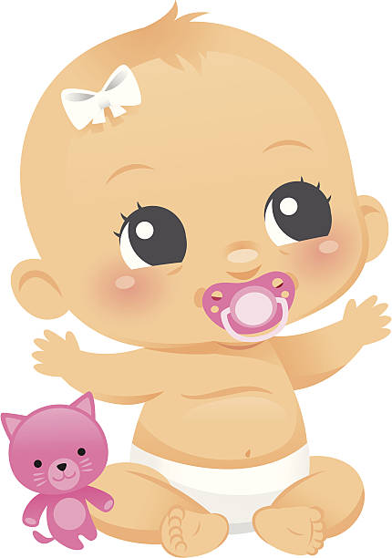 süßes für babys – mädchen - cute girl stock-grafiken, -clipart, -cartoons und -symbole