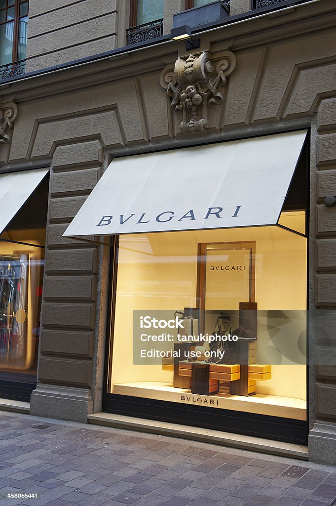 Bulgari negozio di Lugano - Foto stock royalty-free di Affari