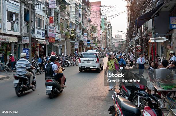 Pham Ngu Lao Backbacker Área En Ccvs Vietnam Foto de stock y más banco de imágenes de Aire libre - Aire libre, Asia, Asia Sudoriental