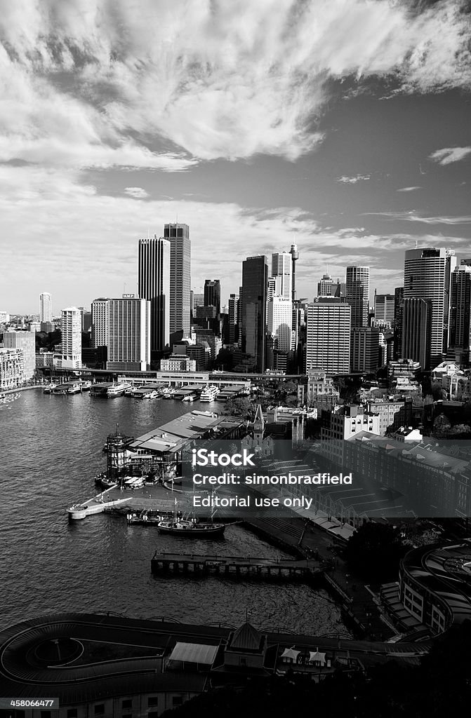 Sydney, Cityscape & en blanco y negro - Foto de stock de Aire libre libre de derechos