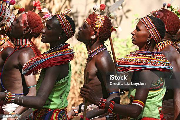 Young Samburu Tribal Dancers At A Tourist Lodge Kenya Stock Photo - Download Image Now