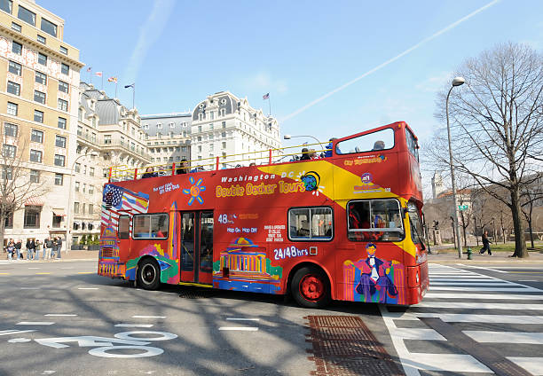 Washington DC bus tour stock photo