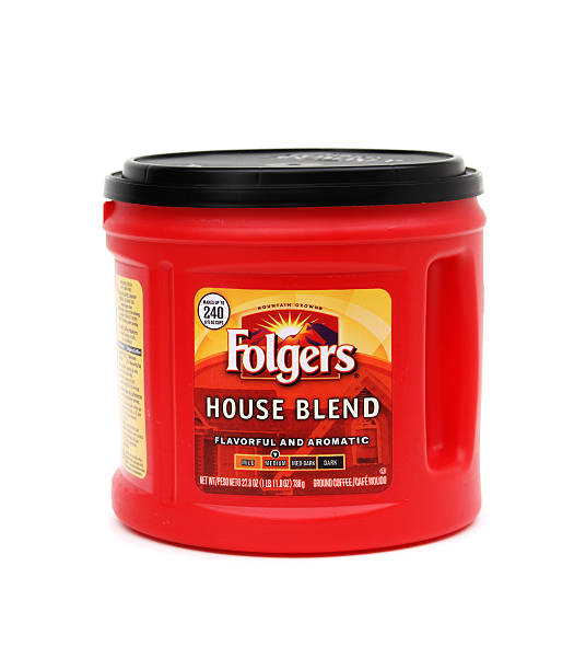 red coffee container