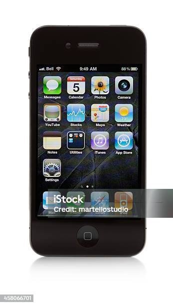 Apple Iphone 4 Stockfoto und mehr Bilder von Vorderansicht - Vorderansicht, Apple Computer, Berührungsbildschirm