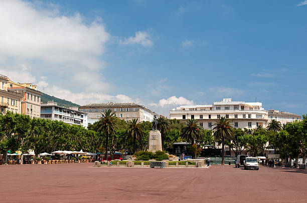 Saint Nicolas - the central square in Bastia stock photo