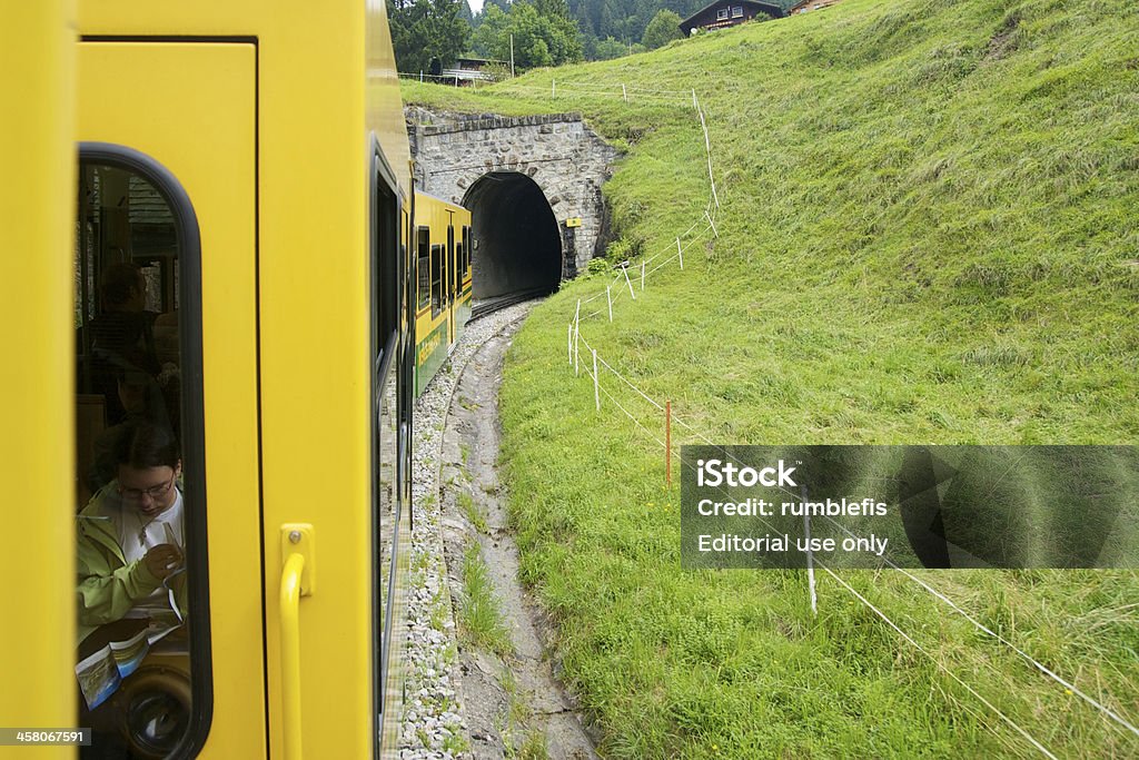 山で Jungrau 地域鉄道 - インターラーケンのロイヤリティフリーストックフォト