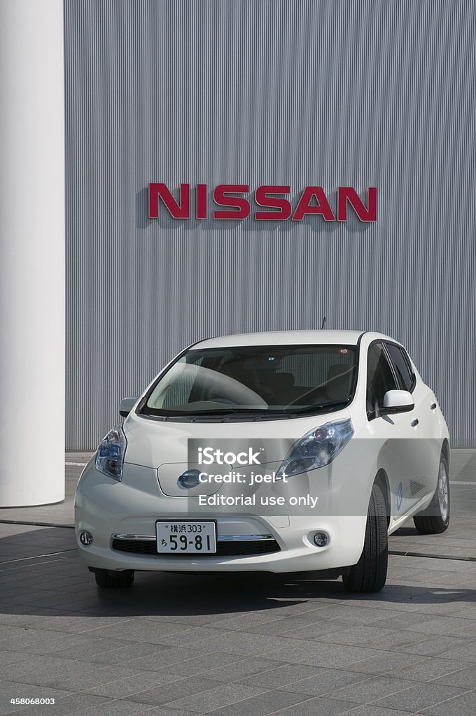 Nissan folha - Royalty-free Carro Elétrico Foto de stock