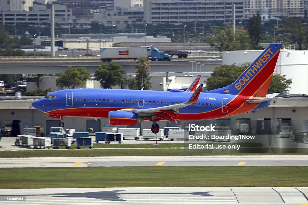 Southwest Boeing 737 - Foto de stock de Aeroporto royalty-free