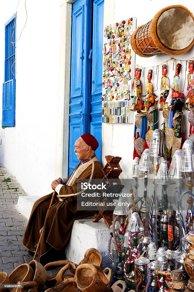 Straßenverkäufer souvenirs in Tunis - Lizenzfrei Menschen Stock-Foto