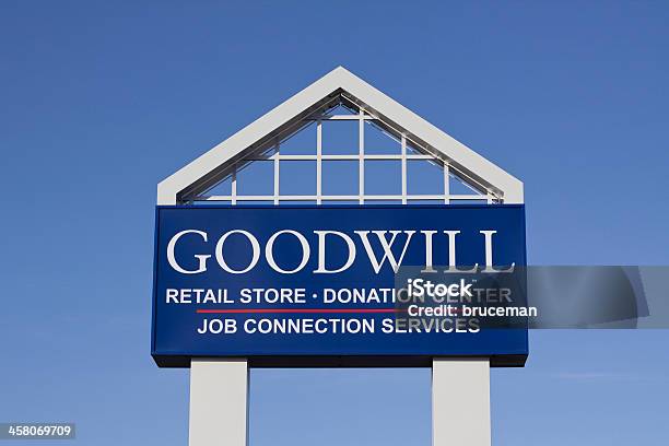 Goodwill Industries Sign Stock Photo - Download Image Now - Store, Assistance, Charity and Relief Work
