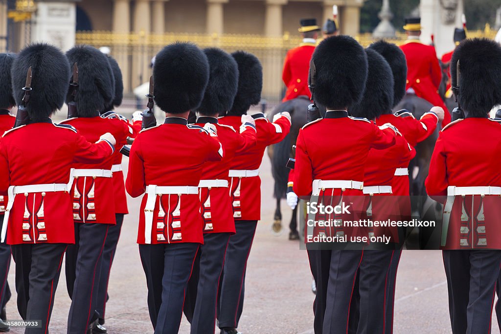 Trooping the Colour Zeremonie, Westminster, London. - Lizenzfrei Berittener Wachsoldat Stock-Foto