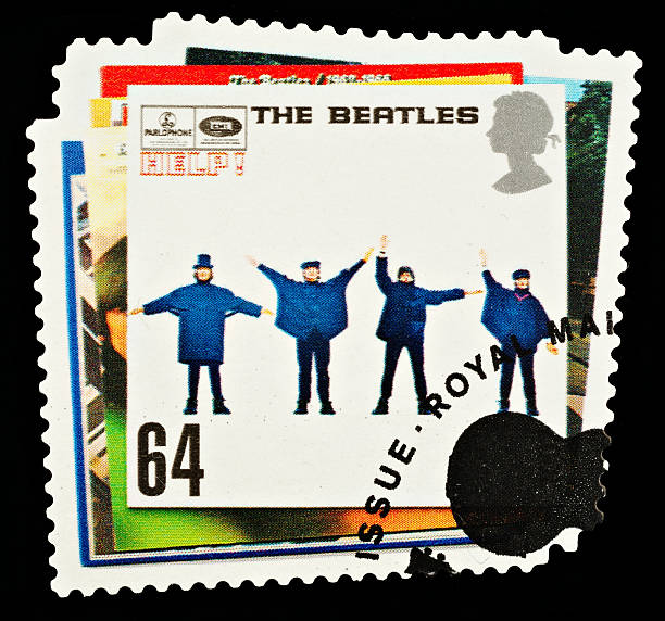 beatles pop gruppo francobollo postale - paul mccartney foto e immagini stock