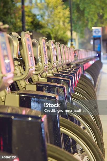 London Cycle Hire Station Stock Photo - Download Image Now - Barclays - Brand Name, Bicycle, Bicycle Sharing System