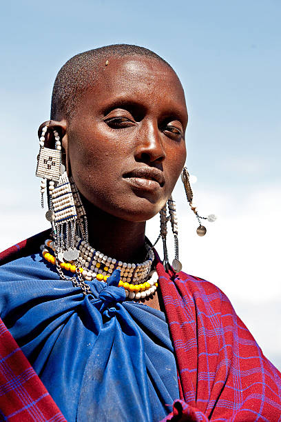 アフリカ Maasai 女性 ストックフォト