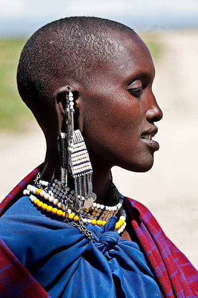 アフリカ Maasai 女性 ストックフォト