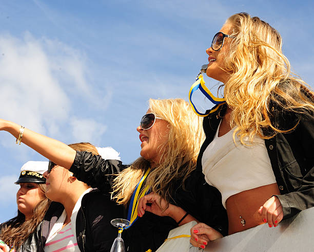 young swedish students celebrating graduation - studenter sweden bildbanksfoton och bilder
